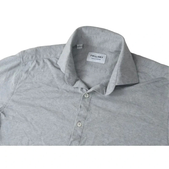 Twillory Other - Twillory Shirt Untuckabl Mens Large Ash Gray Tailored Performance Button Up